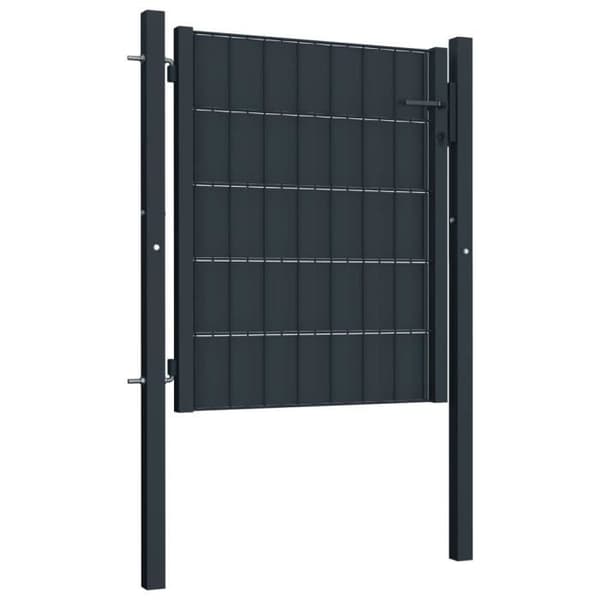 Stängselport - VIDAXL - 100x81 cm - Stål - Anthracite - Låsbart