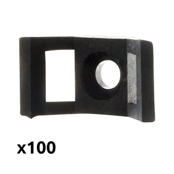 Set med 100 skruvbaser - Svart - Zenitech