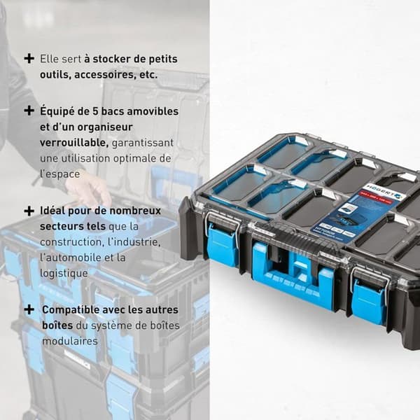 Organisatör för Mallette Högert Technik HTM HT7G508 - Modulkonstruktion med 5 fack