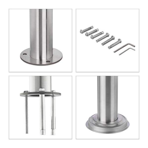 Trappräcke - INOX - Väggmontering - 90 cm - 80 cm - Inomhus & utomhus