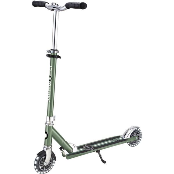 Tvåhjulig sparkcykel - GLOBBER - FLOW ELEMENT LIGHTS - Krom / Oliv