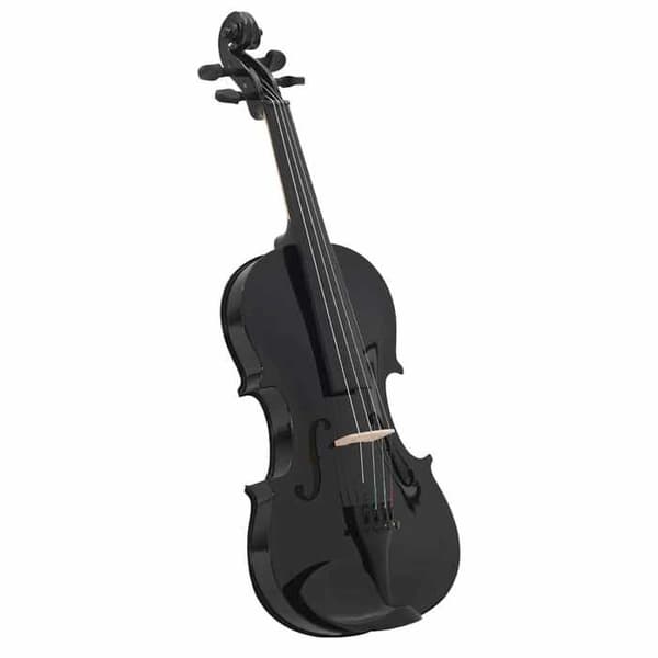 vidaXL Violinset med pilbåge och hakstöd Svart 4/4