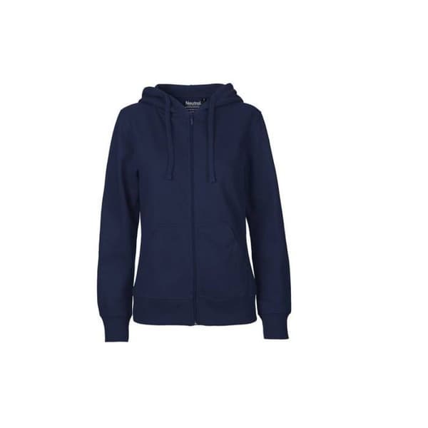 Sweatjacka med dragkedja KVINNA NEUTRAL - Mörkblå