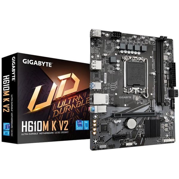 Moderkort - GIGABYTE - H610M K V2 DDR5 - Format Micro-ATX - Chipset Intel H610 - DDR5
