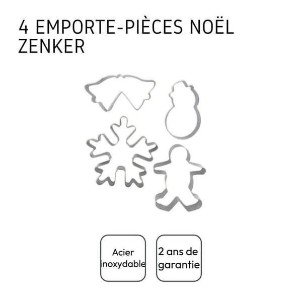 Set om 4 julformar Zenker Formar