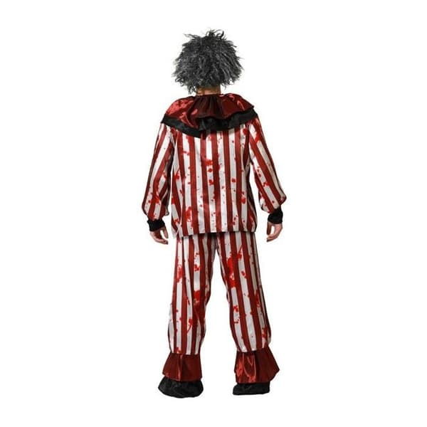 Randig clown Halloween kostym för män