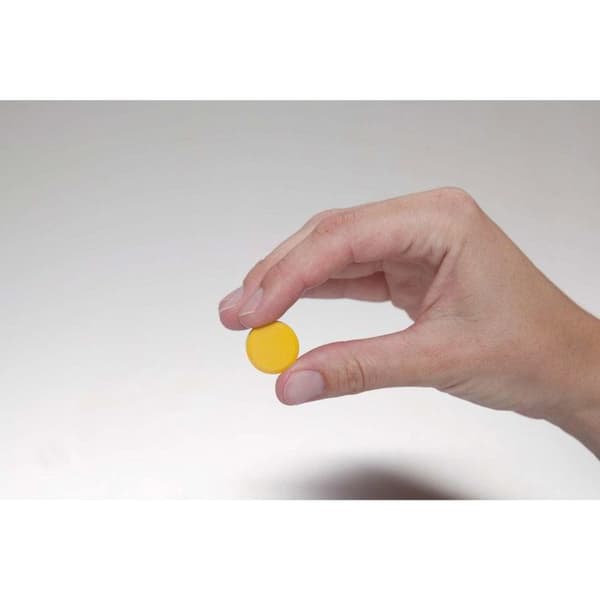 MAUL Magnet MAULpro rund 20 delar 0,3 kg Plastferrit brutssäker eroderad lackerad Ø 2 x 0,75 cm gul