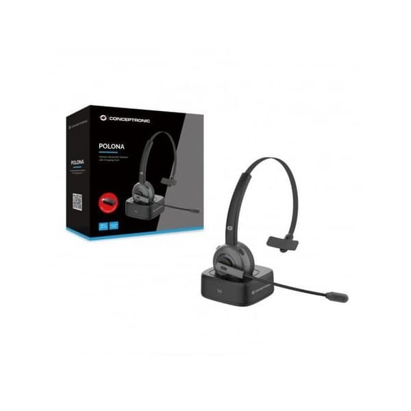 Bluetooth-hörlurar - Conceptronic - POLONA03BD - Brusreducering - Batteritid 22h - Flexibel mikrofon