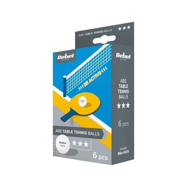 Set med 6 bordtennisbollar REBEL ACTIVE