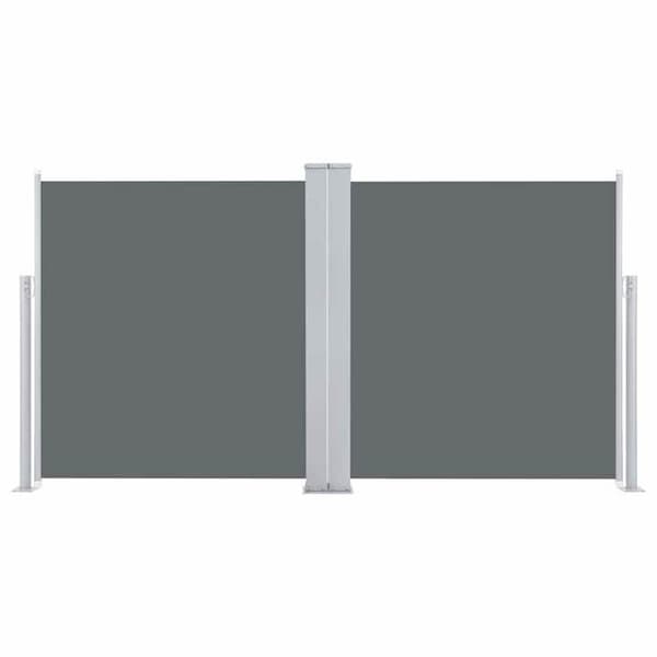 vidaXL Retractable sidoparti Antracit 120 x 600 cm