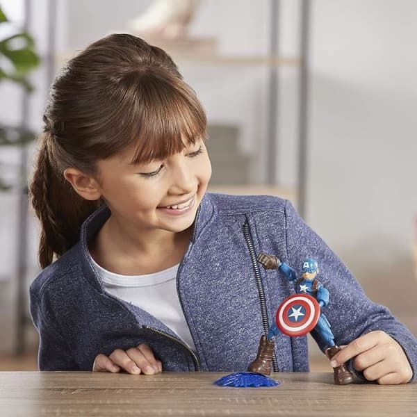 Actionfigur - MARVEL - Captain America - Bend and Flex - Tillbehör ingår