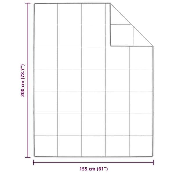 vidaXL Vinterdyna Vit 155 x 200 cm Dun 42007617