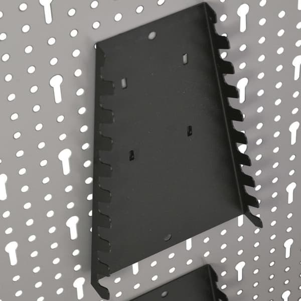 Väggmonterade perforerade paneler - VIDAXL - 3 st - Stål - 40x58 cm - Färg grå