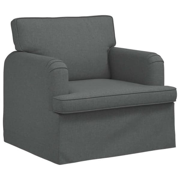 Soffa - VIDAXL - 60 cm - Mörkgrå - Metallram - Andningsbart tyg