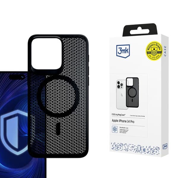Skyddande skal - 3Mk Cooling Magcase - iPhone 14 Pro - Kylsystem - Transparent