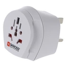 Universal combo adapter för UK - SKROSS - 1.302401 - Typ G - Vit - Rektangulär