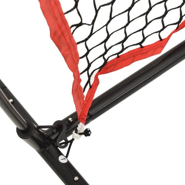 Bärbart baseballnät - VIDAXL - 183x105x183 cm - Polyester - Svartröd