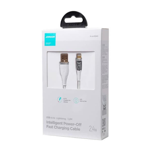 Lightning-kabel - JOYROOM - S-UL012A3 - USB-A till Lightning - 1,2 m - 2,4 A - Vit