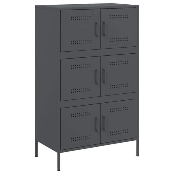 vidaXL Buffé hög antracit 68x39x113 cm stål 842960