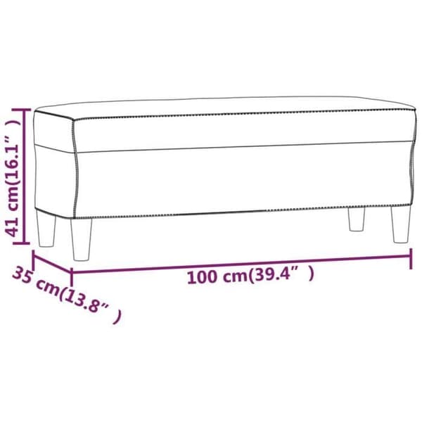 349428 vidaXL Soffa Brun 100x35x41 cm Sammet