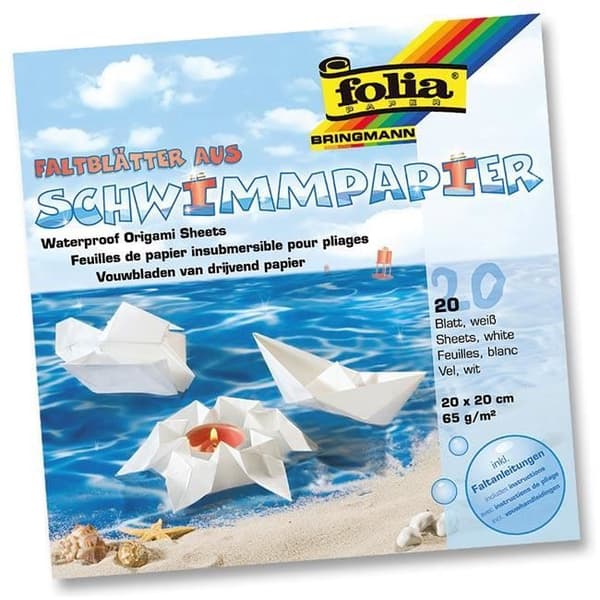 Sats med 20 ark osänkbart vitt vikpapper