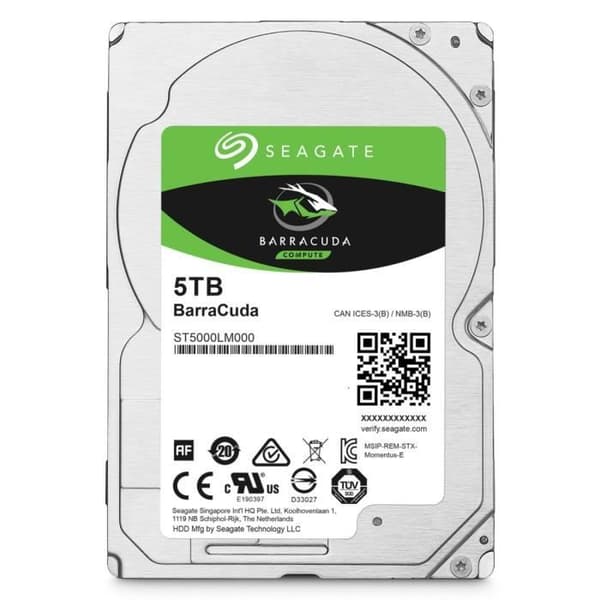 SEAGATE - Intern hårddisk - BarraCuda - 5TB - 5400rpm - 2,5"