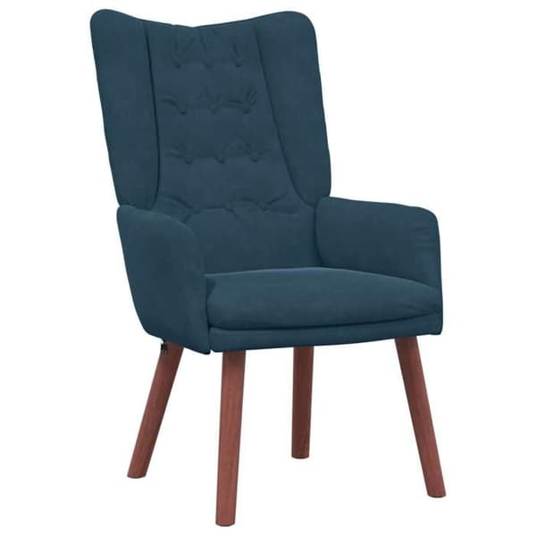 vidaXL fåtölj Blå 63 x 67 x 94 cm Sammet 42001813