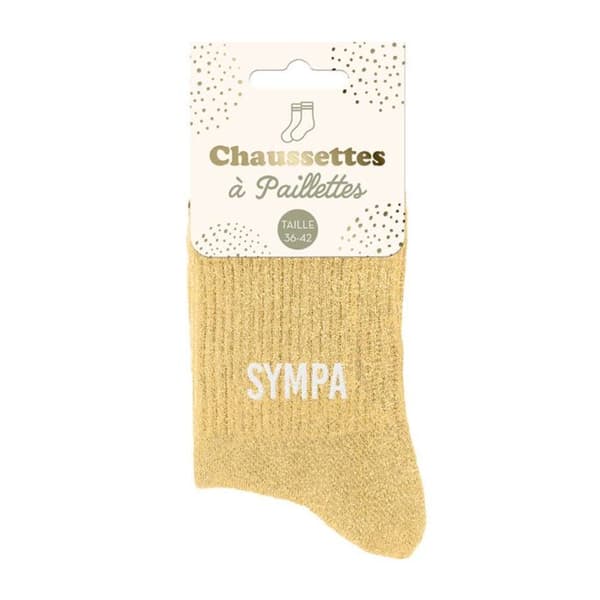 Trevliga gula strumpor med glitter