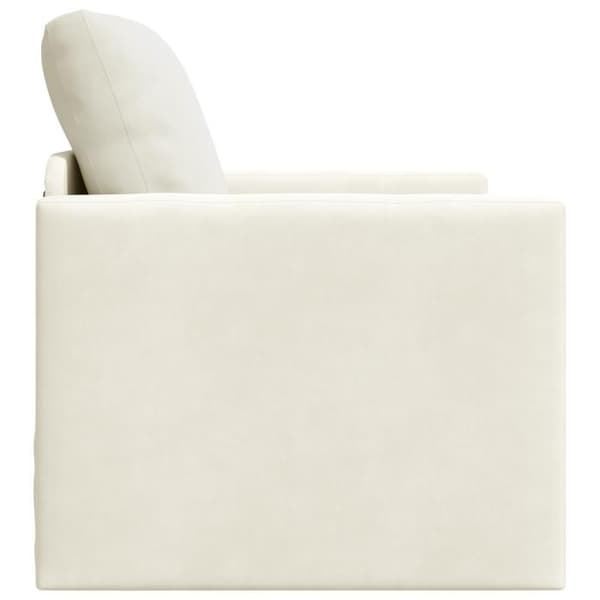 Soffa säng 2 i 1 Kräm 74x77x81 cm Sammet