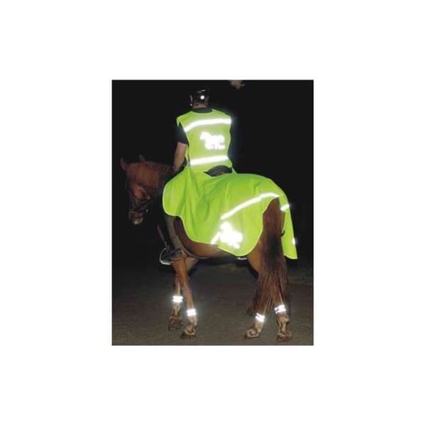 Fluorescerande njurskydd - HKM - Gul - Vindtät - Reflekterande ränder - 100 % polyester