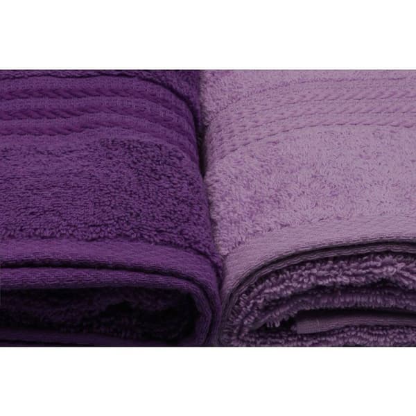 Set med 4 handdukar - 50 x 90 cm - Lila