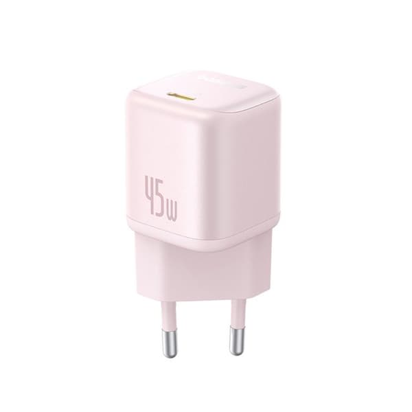 Nätadapter - BASEUS - PicoGo - 45 W - USB-C - GaN - Spädbarn rosa