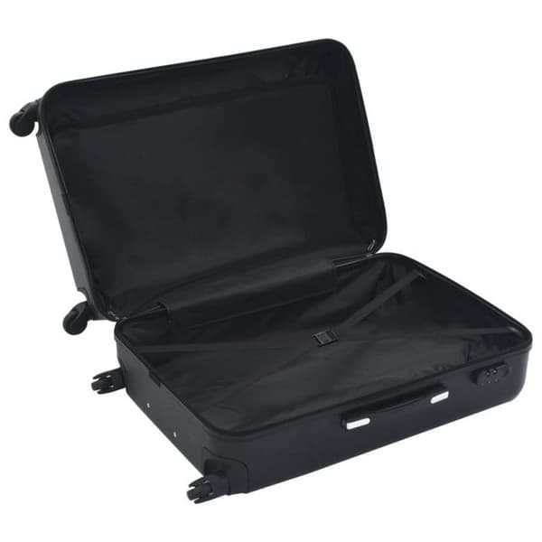 vidaXL Hardside resväska 3 st Svart ABS 91886