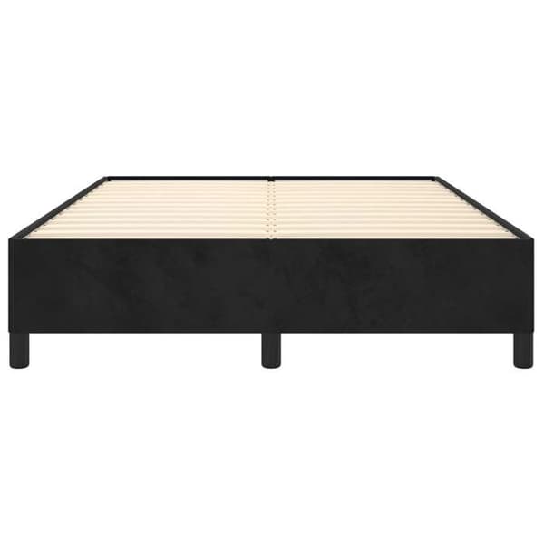 vidaXL Sängram utan madrass svart 140x190 cm sammet 347320