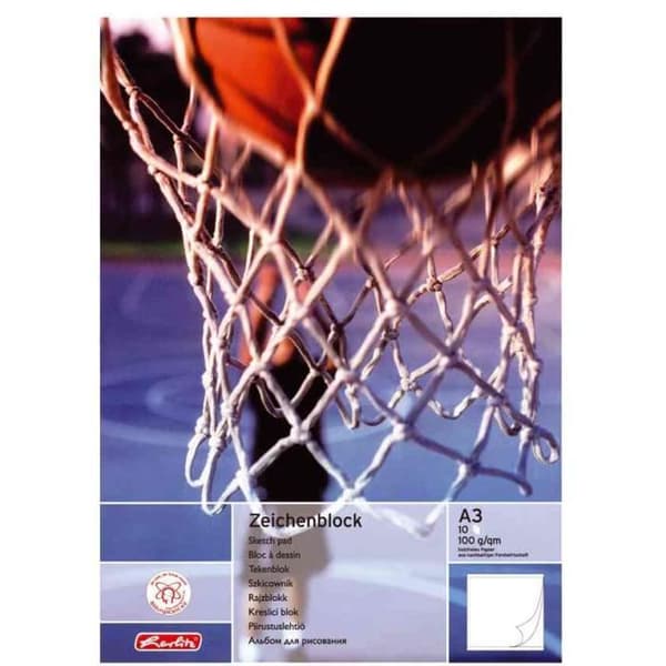 HERLITZ A3 ritblock - 10 ark 100 g/m², utan trä