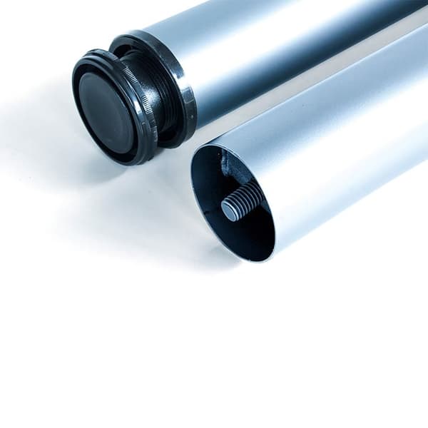 Emuca Set med 4 bordsben, diameter 60mm, H 710mm, Stål, Målad aluminium