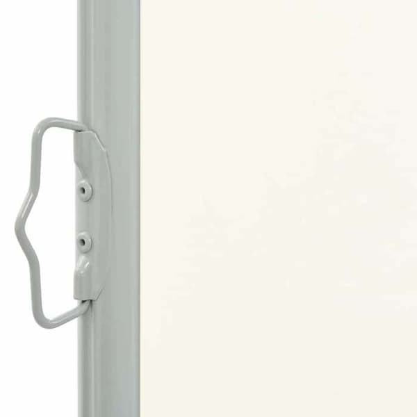 vidaXL Infällbar uteplats sidomarkis 100x300 cm Off-White Windbreak 45185