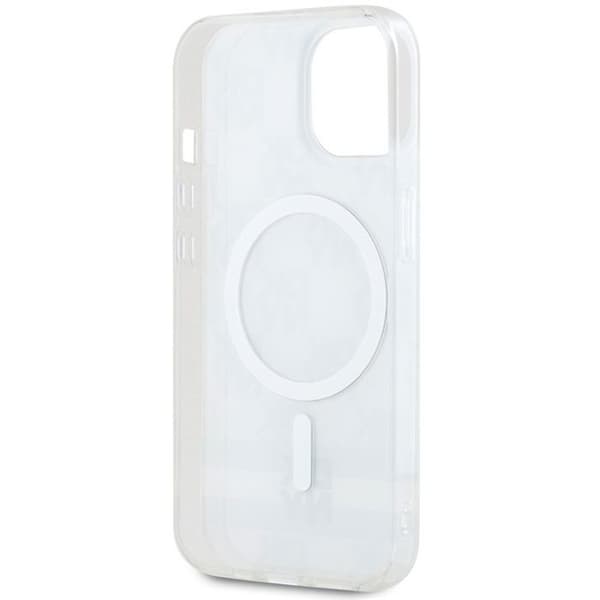 Mobilskal - DKNY - iPhone 15 - Enfärgat rutmönster - Tryckt - Beige