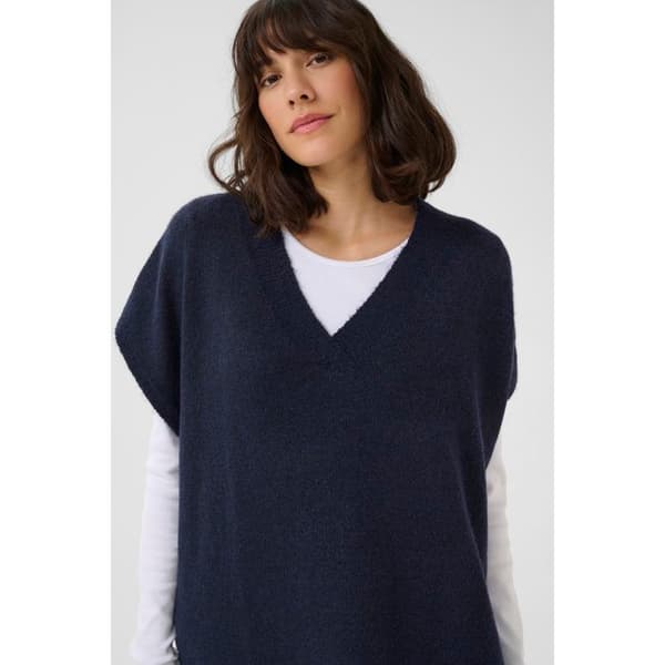 Poncho stickad dam KAFFE Annetta