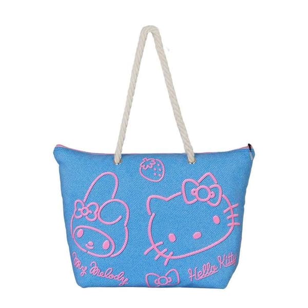 Strandväska Sol - Hello Kitty Denim - Blå - One Size