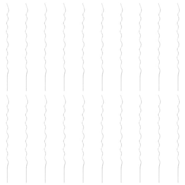 Stöd för spirande växter - VIDAXL - 20 st - Galvaniserat stål - 170 cm - Grå