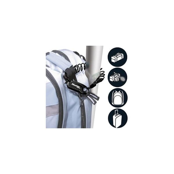 Spiralantivod - Master Lock - 1551 - Karbin - 3-siffrig kombination - Kabel 0,90 m
