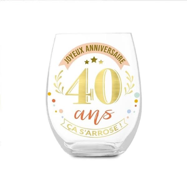 GENOMSKINLIG RUND GLAS 40ÅRSJUBILEUM