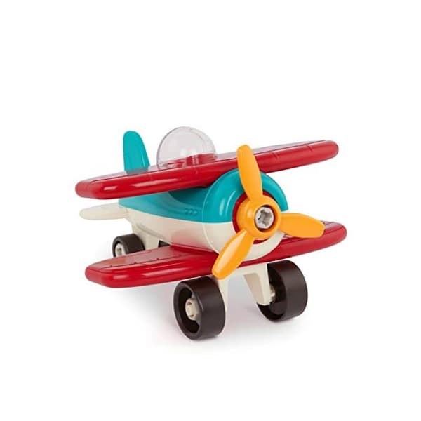 Byggleksak - BATTAT - Ta-isär flygplan - 21 delar - Reversibel leksaksborr - 3 anpassningsbara bitar