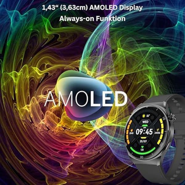 Smartklocka - Beafon - 401 - AMOLED-skärm 1,43" - Röstassistent - IP67
