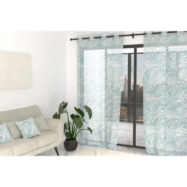 Tryckta gardiner med öglor i polycotton 135x250 cm GUYANE, av Soleil d'Ocre
