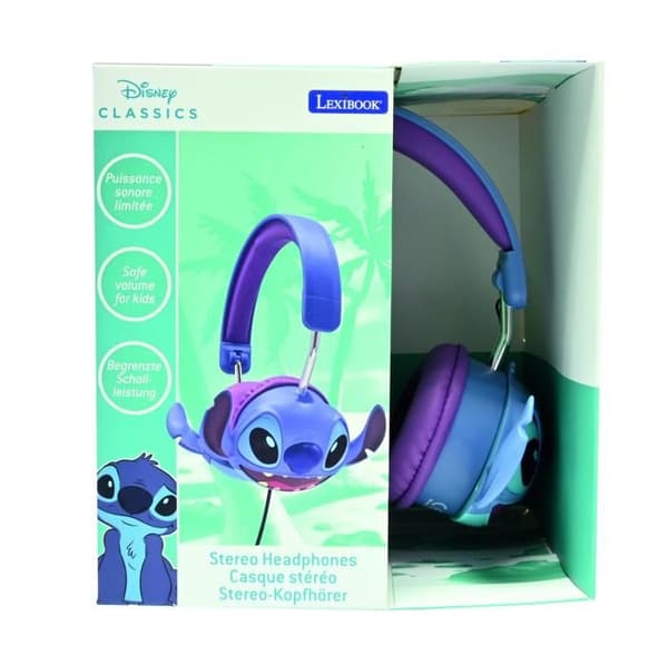 Fällbara stereohörlurar Stitch med volymbegränsning