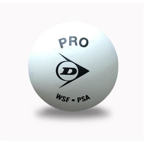 Set med 12 Dunlop Pro squashbollar - vit - TU