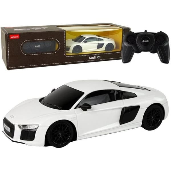Elbil Rastar R/C Bil Audi R8 1:24 Vit