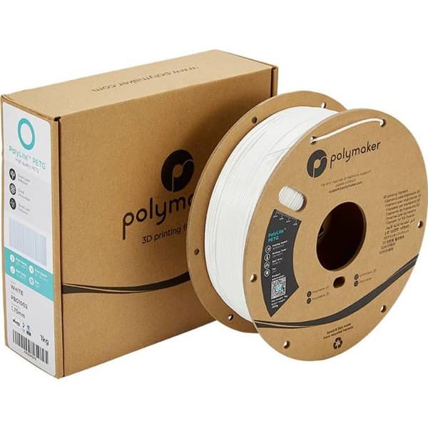 Filament 3D - Polymaker - PolyLite PETG - Vit - 1,75mm - 1kg